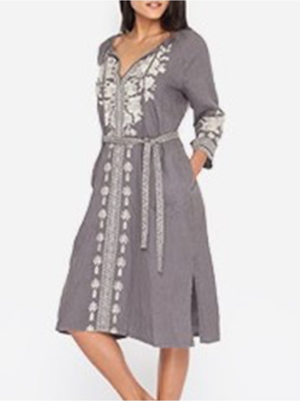 Johnny Was Carmelita Embridered Linen peasant Dress